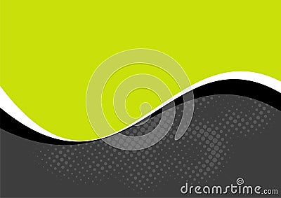 Green and black curves Vector Illustration