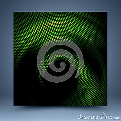 Green and black mosaic abstract background Vector Illustration