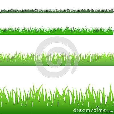 Green Blades of Grass Vector Illustration