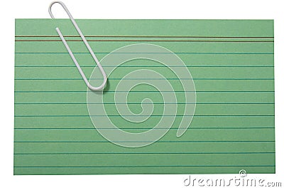 Green blank card Stock Photo