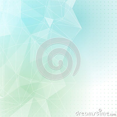 Green blue crystal structure abstract background Vector Illustration