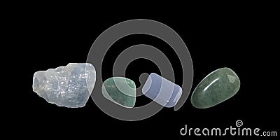 Green and blue gems Stock Photo