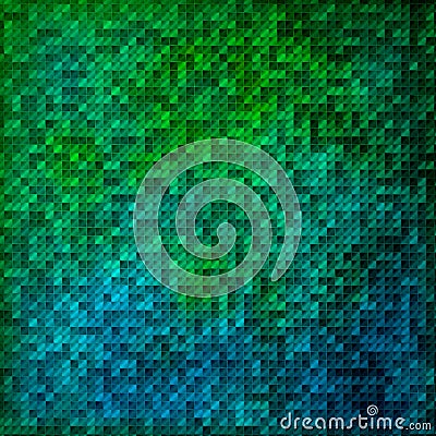 Green and blue mosaic Stock Photo