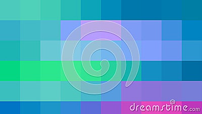 Green blue and purple pixel squares pattern Stock Photo