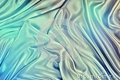 Green Blue Smooth Satin Background Stock Photo