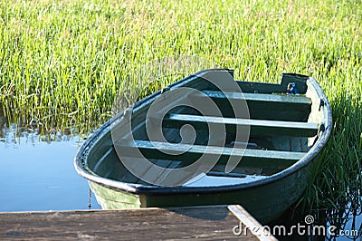 Green boat Stock Photo