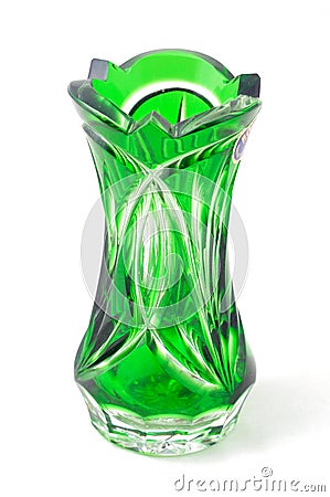 Green Bohemian crystal Stock Photo