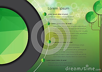 Green boke design template. Vector Illustration