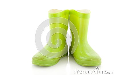 Green boots Stock Photo