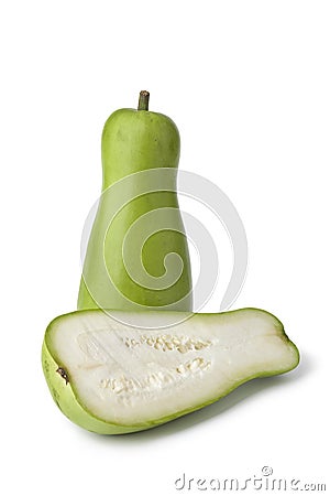 Green bottle gourd Stock Photo