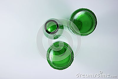 Green bottles Stock Photo
