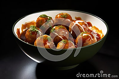Meaty Meatballs in Sauce Stock Photo