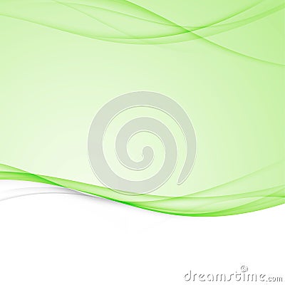 Green bright abstract modern swoosh wave border layout. Elegant Vector Illustration
