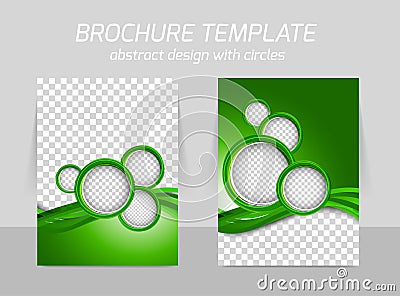 Green brochure Vector Illustration