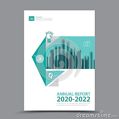 Green Brochure template layout, cover design annual report, magazine, flyer or booklet in A4 Vector Illustration