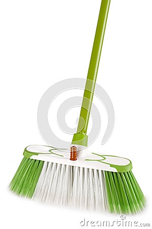 Green broom Stock Photo