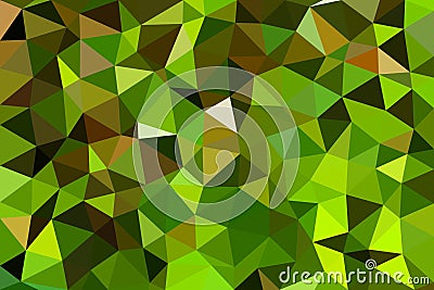 Green brown camouflage low polygonal background vector Vector Illustration