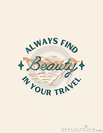 Green and Brown Typographic Travel Lifestyle and Hobbies T-shirt Stock Photo