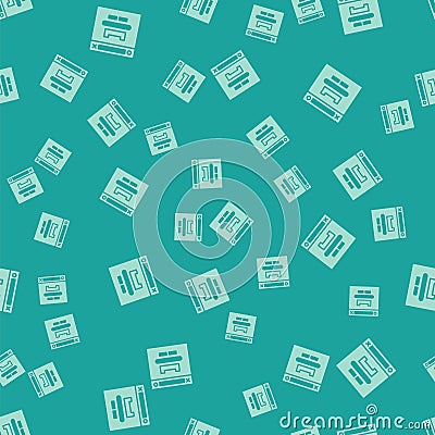Green Browser window icon isolated seamless pattern on green background. Vector Illustration Vector Illustration