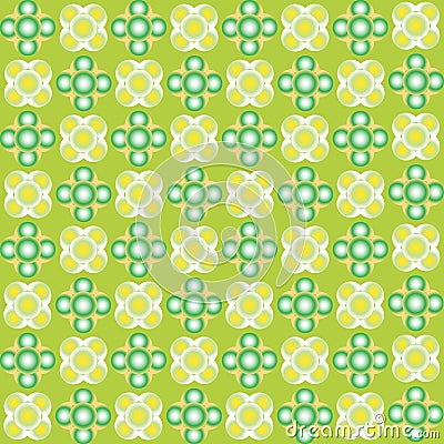 Green bubbles seamless texture Vector Illustration