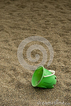 Green bucket Stock Photo