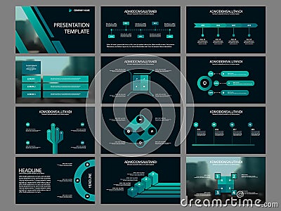 Green Bundle infographic elements presentation template. business annual report, brochure, leaflet, advertising flyer, Vector Illustration