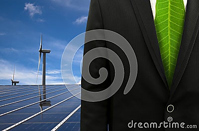 Green Business and eco energy Stock Photo