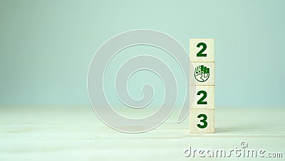 2023 Green business, enviromental sustainability Stock Photo