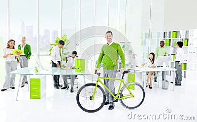 Green Business Office Stock Photo