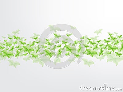 Green Butterfly Leaf Concept Vector Illustration