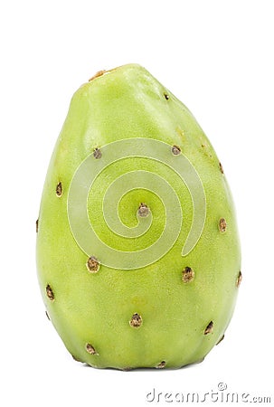 Green Cactus Pear Stock Photo