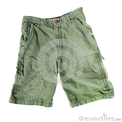 Green Camping Shorts Stock Photo