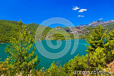 Green canyon at Turkey Stock Photo