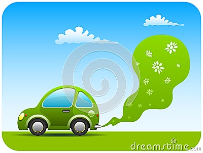 Green car Vector Illustration