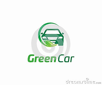 green Car logo design vector, Automotive logo design template Vector Illustration