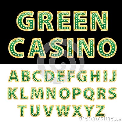 Green casino alpha Vector Illustration