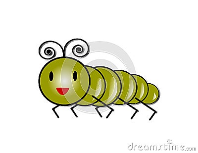 Green Caterpillar insect cute caterpillar cute insect Stock Photo