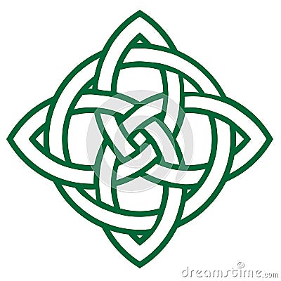 Green celtic knot symbol Vector Illustration
