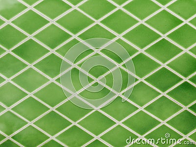 Green ceramic tiles Stock Photo