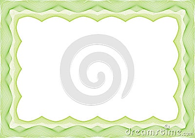 Green Certificate or diploma template frame - border Stock Photo