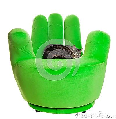 Green chair Stock Photo