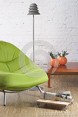 Green chair Stock Photo