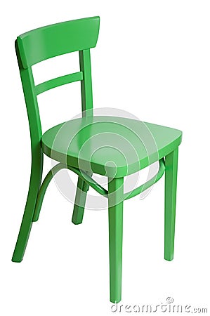 Green chair Stock Photo