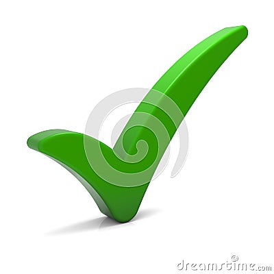 Green Check Mark Stock Photo