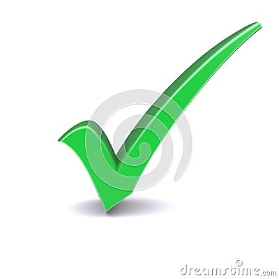 Green check mark Stock Photo