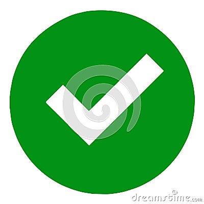 Green check mark icon vector isolated Vector Illustration