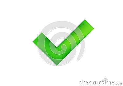 Green checkbox icon for task completion and confirmation Vector Illustration