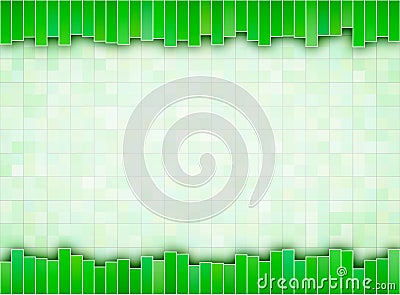 Green checkered background Vector Illustration