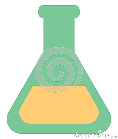 Green chemistry bottle, icon Vector Illustration