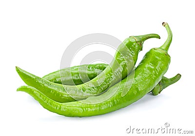 Green chilli pepper Stock Photo